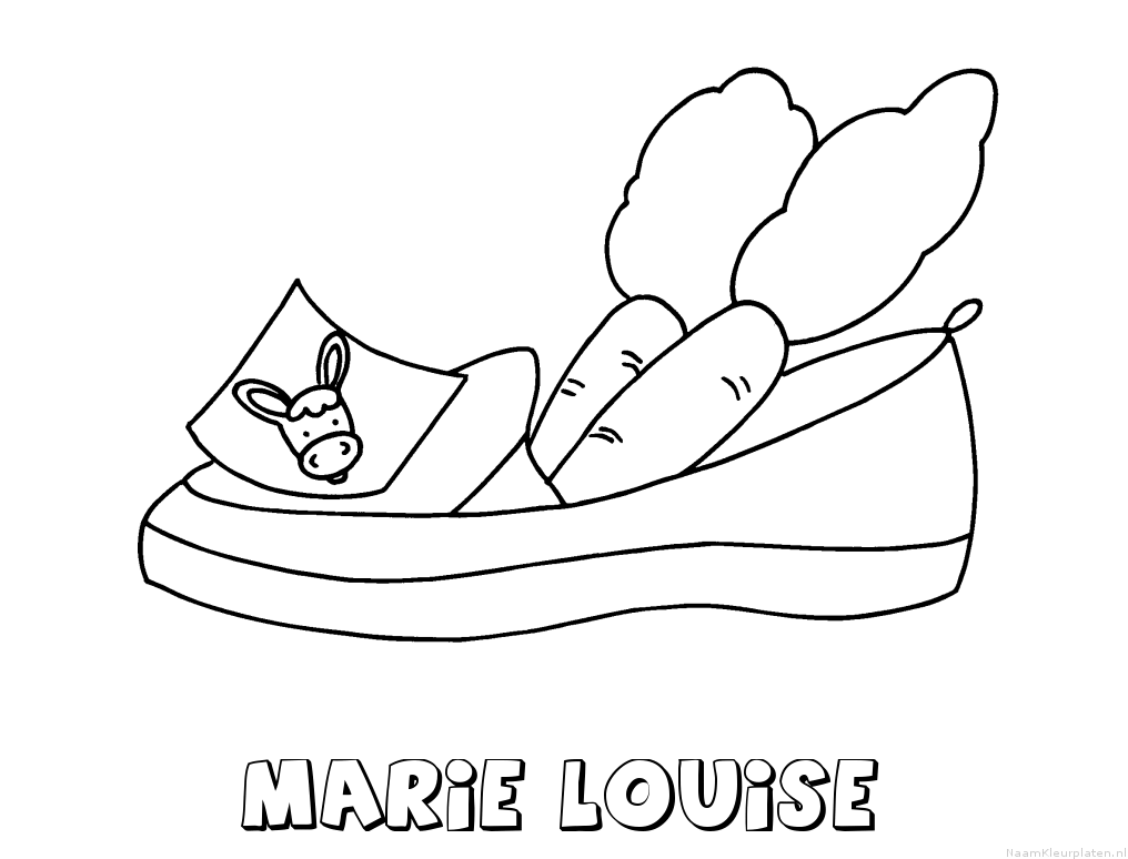 Marie louise schoen zetten kleurplaat
